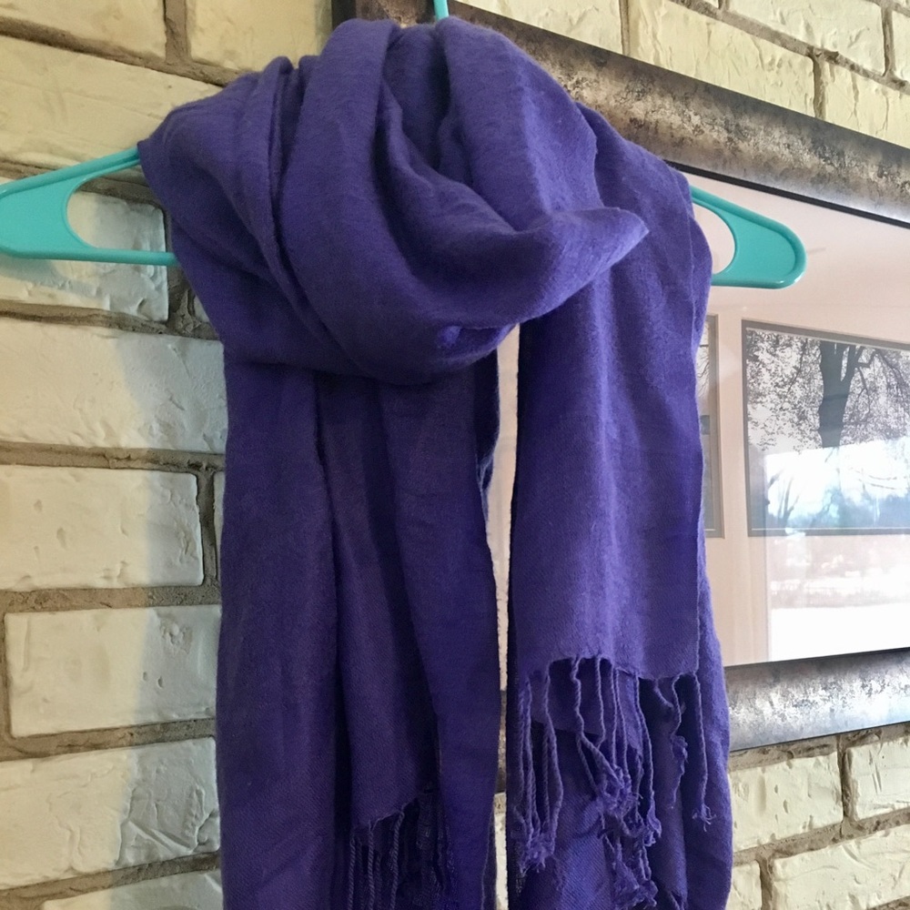 3/$12 Purple Fringed Scarf